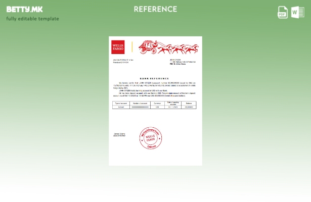 Модерен стил У.С.А. Wells Fargo банка Референтен шаблон